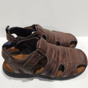 Nunn Bush Brown Fisherman Sandals Men’s 11W Memory Foam Comfort